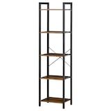 thumbnail of HOMCOM Libreria a 5 Scaffali in Legno e Acciaio Marrone