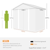 thumbnail of Outsunny Casetta da Giardino con Doppie Porte Scorrevoli Marrone