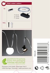 thumbnail of Paulmann ULine Zubehör Gurt Abhängung  45x21mm Schwarz 94626