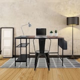 thumbnail of Secretária WORKSPACE H I preto/castanho hjh OFFICE