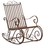 thumbnail of Lot de 2 Fauteuils à bascule d'extérieur Smilla en fer forgé Marron
