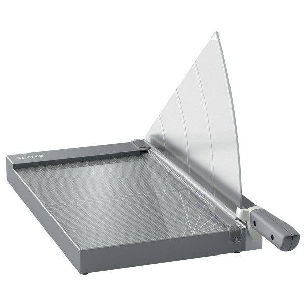 Leitz Taglierina a Ghigliottina Office Pro A4+, Guida con Bordo Luminoso, Piano di Taglio in Vetro, taglia fino a 25 fogli formato A4+, 90230000.