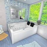 thumbnail of Whirlpool Pool Badewanne Eckwanne Wanne W12H-TH-C 180x135cm passive Schlauch-Reinigung