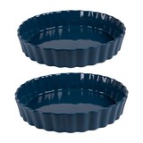 thumbnail of Set de 2 tourtières Bleu 24,5 et 28 cm -  Rond Grès Table Passion 24.50x24.50 cm