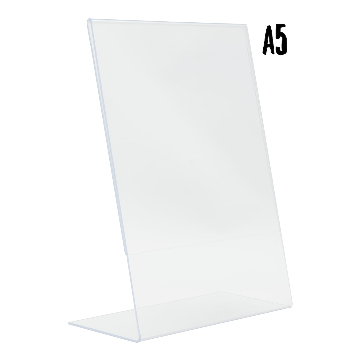 Securit® Transparenter Aufsteller A5 - L-Form - Acryl