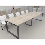 thumbnail of Oficit. Mesa de reuniones. Estructura metálica Marco Cerrado gris grafito con tablero haya. Fabricado en España. Medidas: 240x100cm (largo x ancho)