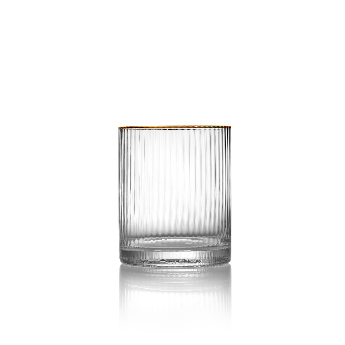 Bazar Bizar Verre bas en verre 8x8x10 cm naturel or
