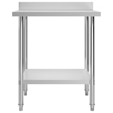 thumbnail of Table de travail de cuisine avec dosseret 80x60x93 cm Inox