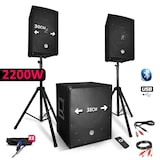 thumbnail of Pack sonorisation 2200W - Enceintes + Caisson + Pieds - USB/BLUETOOTH - BM SONIC BMS1512