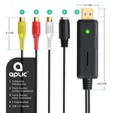 thumbnail of Aplic USB Audio Video Grabber - VHS - Videoadapter zur Bearbeitung, USB zu S-Video, Composite, Cinch