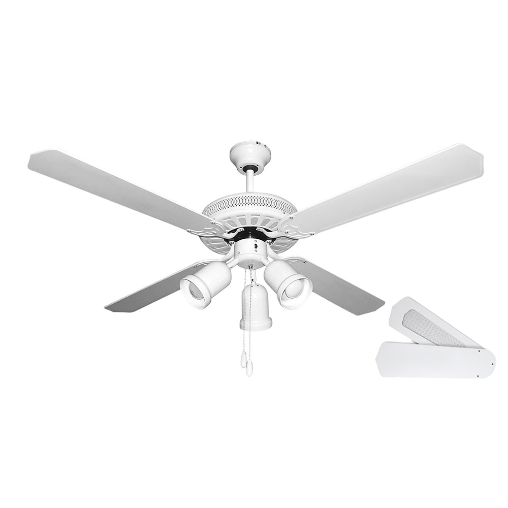 Orbegozo ventilador de techo con luz CT 35132 B, 3 velocidades, 4 aspas, diámetro 132 cm, 70 W