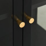 thumbnail of vidaXL Sideboard Schwarz 75x35x105 cm Stahl und Glas