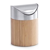 thumbnail of ZELLER PRESENT Tischabfallbehälter Bamboo 17cm Ø12cm silber/natur  1 Stück