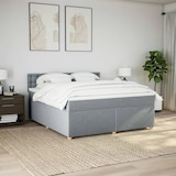 thumbnail of vidaXL Boxspringbett mit Matratze Hellgrau 180x200 cm Stoff