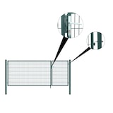 thumbnail of Gartentor Zauntor Einfahrtstor Stabmattenzaun Doppelflügel Grün 1000 x 3500 mm