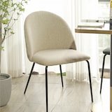 thumbnail of Set van 4 beige stoffen stoelen