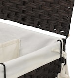 thumbnail of vidaXL Wäschekorb mit Rollen Dunkelbraun 60x35x60,5 cm Rattan