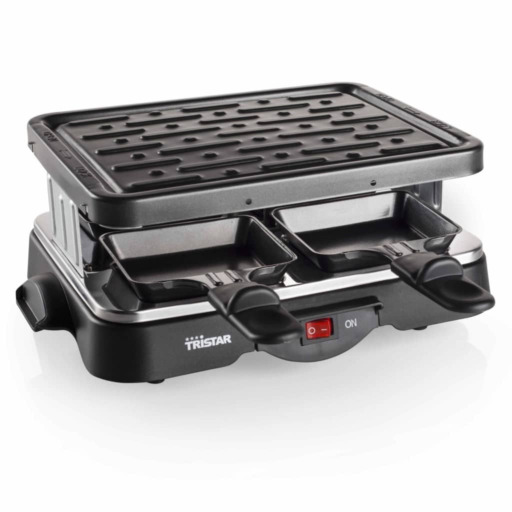 Tristar Grelhador Raclette para 4 pessoas 500 W 22 x 17,5 cm Preto