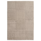 thumbnail of Carpetsale24 Teppich Läufer 60x110 cm Beige Hochflor Skandi Boho Karo Design Hoch-Tief Effekt Weicher Flauschig Pflegeleicht für Schlafzimmer, Flur