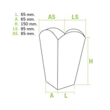 thumbnail of MONOUSO - Kleine Popcorn Box weiß 45gr 6,5x8,5x15cm (700 Stück)