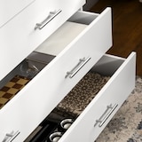 thumbnail of HOMCOM cómoda con 4 cajones cómoda de dormitorio de madera con patas cómoda de noche moderno para salón oficina entrada 112x38,2x81 cm blanco
