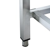 thumbnail of Edelstahl Arbeitstisch 600 x 600 - mit Verstrebung - IDEAL