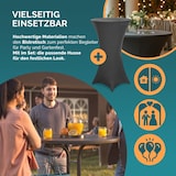 thumbnail of CASARIA® Stehtisch klappbar mit Husse 80cm Rund Bistrotisch grau