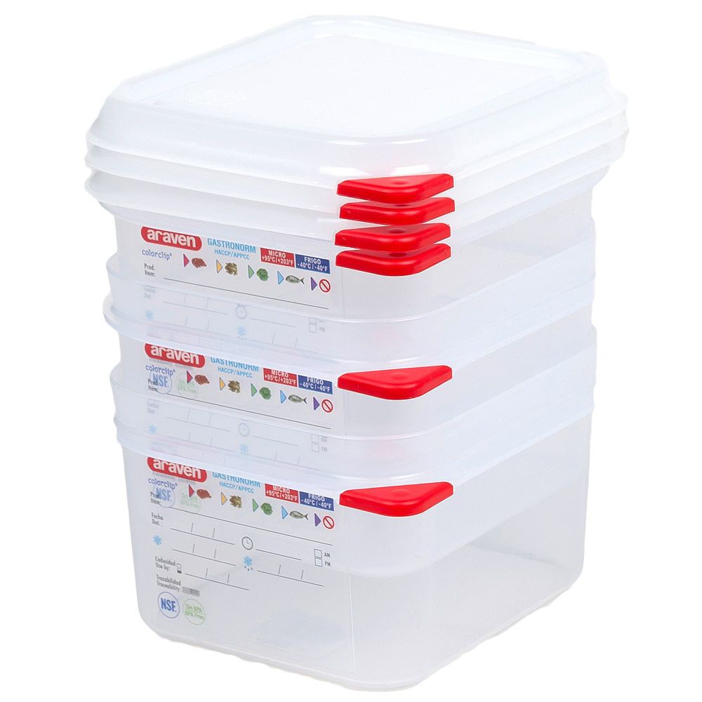 Araven Boîte gastro hermétique GN1/6 H.10 cm 1.8 L x 3