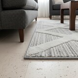 thumbnail of Teppich Wohnzimmer 3D Boho Modern Waschbar Strapazierfähig Esszimmer OEKO-TEX Grau 60x110 cm Schadstoffgeprüft – GENF von Kadima Design