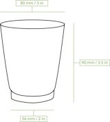thumbnail of BIOZOYG 500 Stück Riffelbecher 200ml / 8oz Kaffee To Go Pappbecher, Braune Einwegbecher, Nachhaltig, Biologisch Abbaubar, Einwegbecher