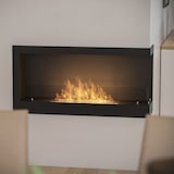 thumbnail of CORN 90 – Eingebauter Bioethanol-Eckkamin mit Schutzglas. Rechte Öffnung – mit Glas