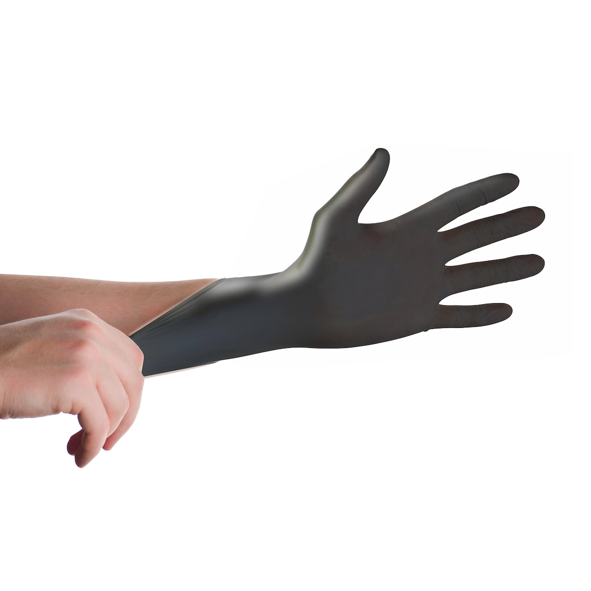 Luvas nitrilo preto Flash extra-resistente - Tamanho M - Caixa com 100 luvas