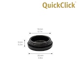 thumbnail of WAGNER QuickClick® Kunststoffgleiter robust BLACK - 8er-Set Ersatzgleiter Ø 20 mm - für Basis Ø 20 mm, DE Ware- 15821900