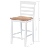 thumbnail of Helloshop26 - Set aus zwei Designer-Barhockern Stuhl mit weiß-beiger Holzsitzfläche 1202141