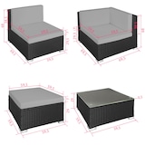 thumbnail of tectake Conjunto de muebles de ratán VENECIA  negro/gris - 404297