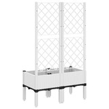 thumbnail of vidaXL Plantenbak met latwerk 80x40x142 cm polypropeen wit