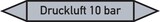 thumbnail of Rohrleitungskennzeichen Druckluft 10 bar - 270x37 mm Folie selbstklebend