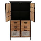thumbnail of Apothekerkommode HWC-O80, Schrank Highboard Schubladen, Vintage Shabby-Look 136x73x35cm, natur