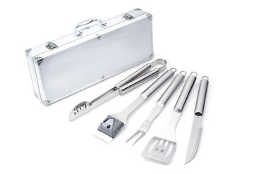 Tarrington House Juego de accesorios para barbacoa de 5 piezas, acero inoxidable, 43 cm
