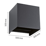 thumbnail of Paulmann LED Wandleuchte Smart Home Zigbee 3.0 Cybo  IP44 eckig 100x100mm RGBW+ 2x2,5W 2x150lm 230V  Anthrazit Aluminium 94847