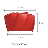 thumbnail of LELU - CA407AR - (Pack de 100 ud) - Recipiente de un sólo uso para delivery premium LOTUS - 1,1 L - 15 x 8 cm (12 cm Ø base) - Rojo