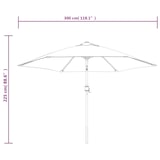 thumbnail of Helloshop26 - 3 m grüner freitragender Gartenschirm 02_0008601