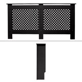 thumbnail of ECD Germany Heizkörperverkleidung Wabenmuster 152x19x82 cm Schwarz, MDF lackiert, Heizungsverkleidung Heizkörperabdeckung für Wohnzimmer &