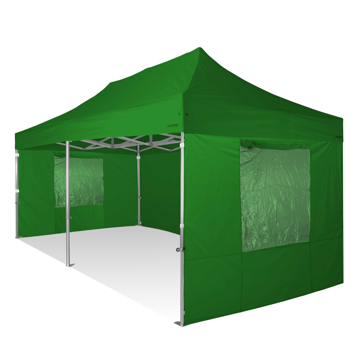 RAY BOT Gazebo pieghevole 4x8 bianco Exa 55mm alluminio con finestre PVC 350g