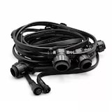 thumbnail of Guirlande 50 mètres guinguette IP65 50 ampoules G45 LED plastique 1W blanc chaud 2700K câble noir prolongeable