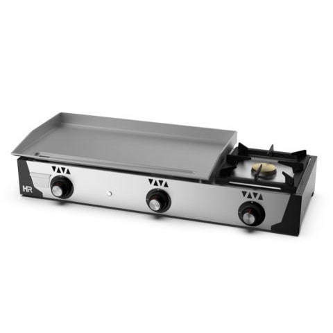 Plancha industrial 800 a gas 6MM con fogón HR