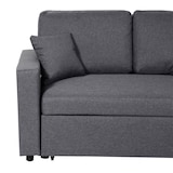 thumbnail of Ecksofa mit Bettkasten HWC-L17, Couch Sofa L-Form, Liegefläche Nosagfederung 228cm ~ dunkelgrau