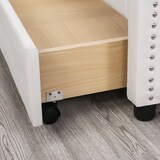 thumbnail of Chesterfield Polsterbett 160x200 mit Schubladen Weißer Samtstoff Kopfteil mit Diamantsteppung Boxspring Optik Bett Stauraum