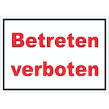 thumbnail of Betreten verboten Schild rot-weiß-schwarz A6 (105x148mm)