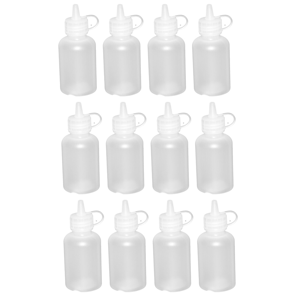 12 Mini Quetschflaschen 50 ml Soßenflasche, Dressingflasche, Gewürzflasche